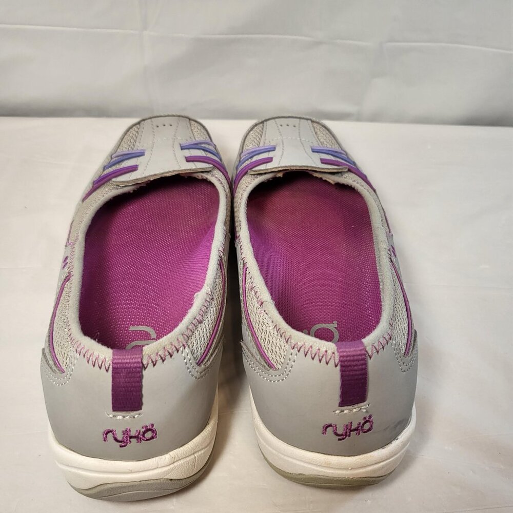 Ryka Tango Slip on Sneaker Leather Size 8 Grey/Purple - Picture 4 of 9